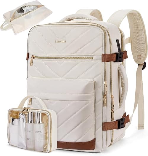 BOSTANTEN Travel Backpack For Women, TSA Carry On Backpack for Airplanes, Personal Item Backpack Fits 15.6 Inch Laptop with USB&Type-C Charging Port, Weekender Overnight Daypack with 2 Packing Cubes على Amazon.ae - متتبع الأسعار