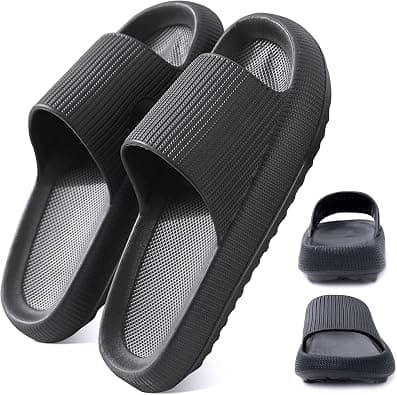 URbazaar Pillow Slides Slippers for Women Men Cloud Slippers Soft Massage House Bath Slippers Quick Drying Non-Slip Soft Lightweight Open Toe Sandals Slippers on Amazon.ae - Price Tracker
