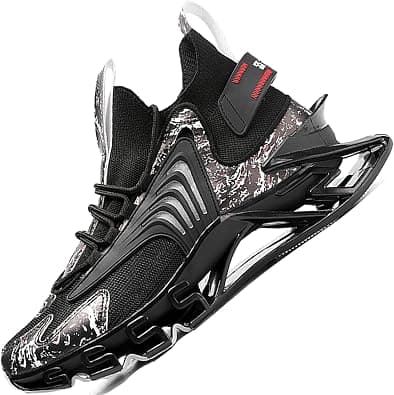 Sneakers Shoes for Men Running Shoe Mens Trail Air Fashion Sport Man Athletic Men's Basketball Walking Casual Hiking Male Black White Blue Runner Breathable Women Boys Kids Black 10.5, 44 EU - Best Deal Finder