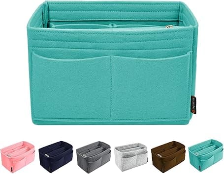 OMYSTYLE Purse Organizer Insert for Handbags, Felt Bag Organizer for Tote & Purse, Tote Bag Organizer Insert with 5 Sizes, Compatible with Neverful Speedy and More, Cyan, M on Amazon.ae - Price Tracker