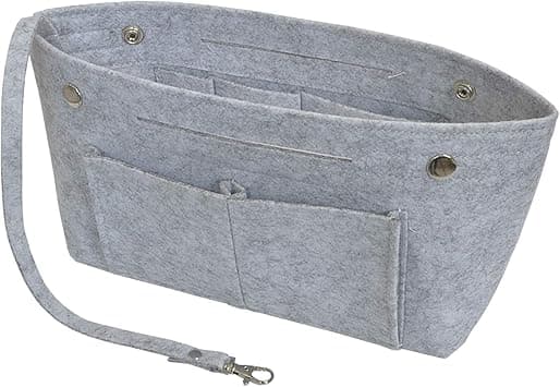 Felt Tote Handbag Purse Organizer Insert Divider Shaper Bag in Bag Grey Size: L on Amazon.ae - Price Tracker