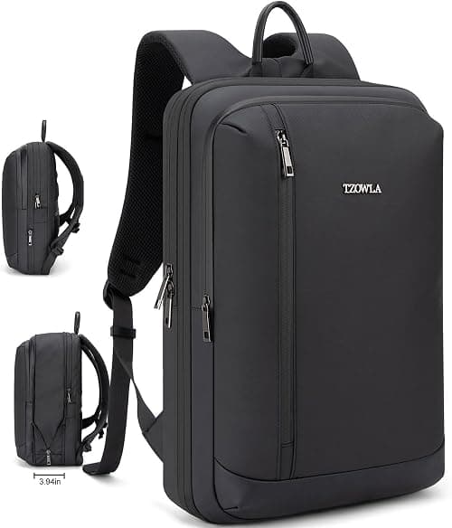 Tzowla Business Laptop Backpack for Men Professional,Slim Waterproof Backpacks for Travel/Work/Office/College with USB/Type C Charging Port,Lightweight Expandable Bag Fit 17.3 Inch Notebook on Amazon.ae - Price Tracker