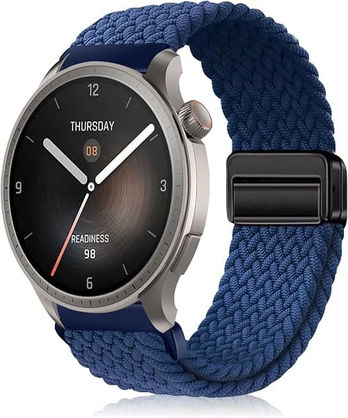 22 mm Nylon Strap Compatible with Amazfit Bip 5 / Balance/GTR 4 / GTR 3 Pro, Sport Watch Strap for Amazfit GTR 3 / GTR 2 / GTR 2e / GTR 47 mm/Stratos 3 / Stratos 2 على Amazon.ae - متتبع الأسعار