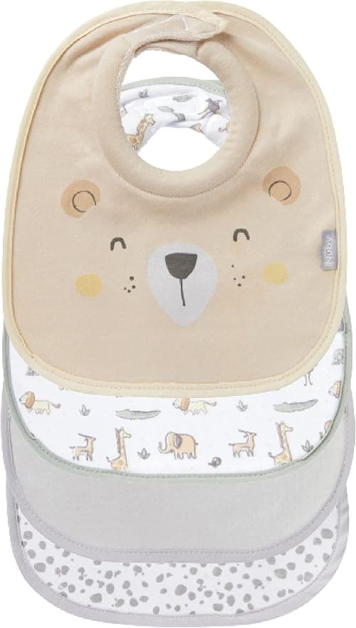 Nuby Snug and Dry Bibs Organic Cotton Machine Washable Padded Neckline 048526999460, One Size, (Pack of 4) on Amazon.ae - Price Tracker