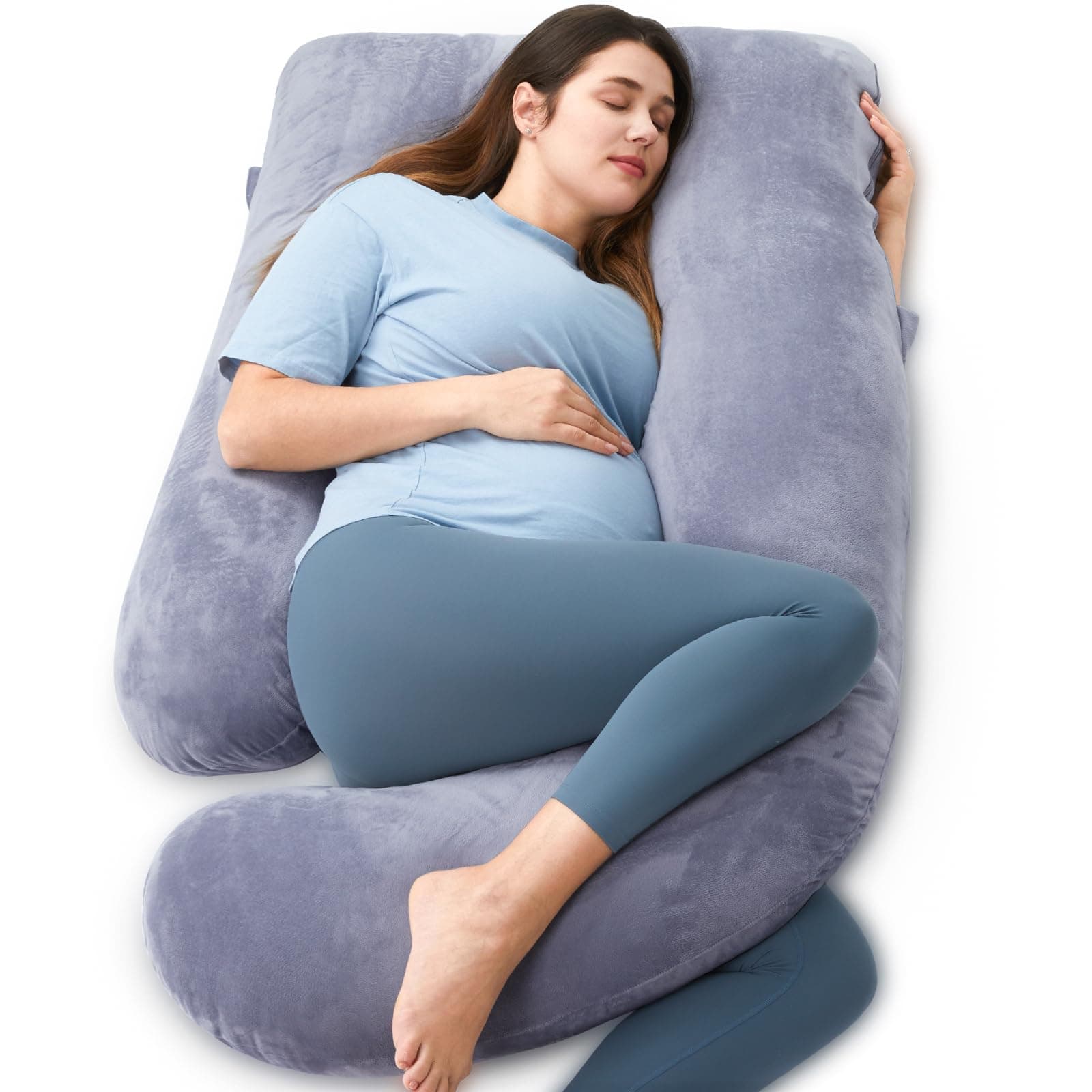 Momcozy Pregnancy Pillows, U Shaped Full Body Maternity Pillow with Removable Cover, Grey Pregnant Support Pillow for Sleeping on Amazon.ae - Price Tracker
