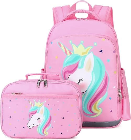 OctSky Rainbow Girls Backpack, Kid Backpacks for Girls Cute Lightweight Bookbag with Lunch Bag Rainbow على Amazon.ae - متتبع الأسعار