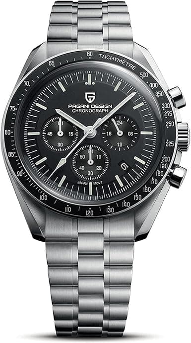 Pagani Design 1701 Watches for Men, Chronograph, VK63 Japanese Quartz Movement, Stainless Steel Bracelet, Water Resistant to 330 Feet（100m）, Sapphire Glass Sports Watch for Men. on Amazon.ae - Price Tracker