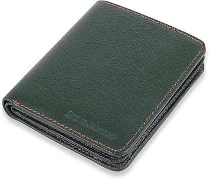 Steve Jhonson Pure Leather Purse for Men - RFID Protected Wallets for Men - Bi Fold Slim Wallet for Men - Original Men's Wallet for Gift - Pop Up Leather Wallet for Men (Olive Green) on Amazon.ae - Price Tracker