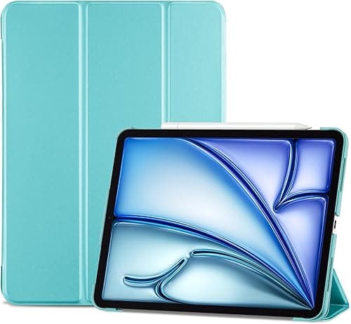 ProCase Smart Case for iPad Air 11-inch M4 (2026, 8th Gen) / M3 (2025) / M2 (2024) & 10.9 Inch iPad Air 5th (2022) & 4th (2020) – Protective Hard Back Cover with Auto Sleep/Wake - Aqua on Amazon.ae - Price Tracker