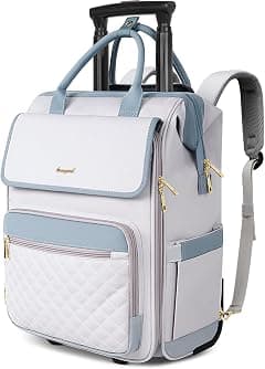Arcoyard Rolling Backpack for Women, Travel Rolling Laptop Backpack with Wheels - Amazon.sa Price Tracker