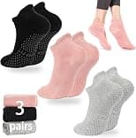 Grip socks 3 pairs Pilates grip socks Pilates socks grip socks soccer - Best Deal Finder