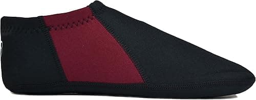 NuFoot Booties Men's Shoes, Foldable & Flexible Footwear, Fold and Go Travel Shoes, Yoga Socks, Indoor Shoes, Slippers, Black with Crimson Stripes, Extra Large on Amazon.ae - Price Tracker