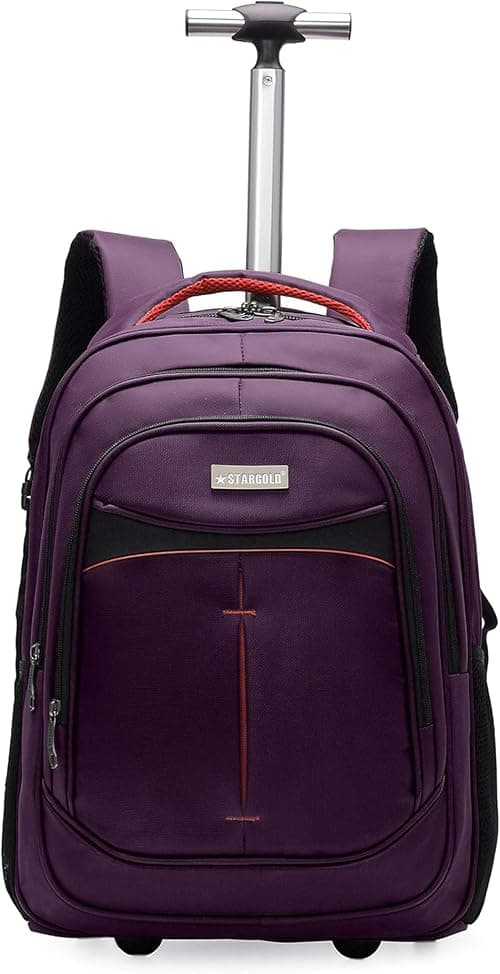 STARGOLD SG-T90 Unisex Water Resistant Rolling Trolley Backpack with Adjustable Strap for School, College, Office, Business and Travel - 18 Inches on Amazon.sa - Price Tracker
