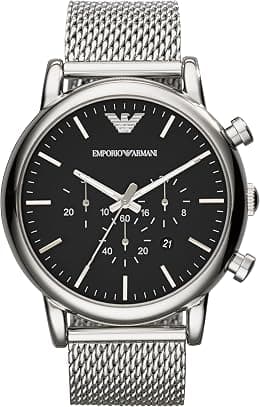 Emporio Armani Men's Chronograph, Stainless Steel Watch, 46mm case size - Best Deal Finder