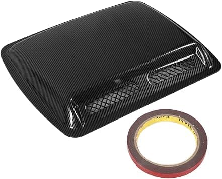 Universal Fit Automotive Ventilation Hood Cover with Carbon Fiber Style for Improved Engine Cooling and Vehicle Performance in All Cars على Amazon.ae - متتبع الأسعار