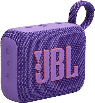 JBL Go 4 - Ultra-Portable, Waterproof and Dustproof Bluetooth Speaker, Big Pro Sound with Punchy bass, 7-Hour Built-in Battery, Made in Part with Recycled Materials (Purple) - Best Deal Finder