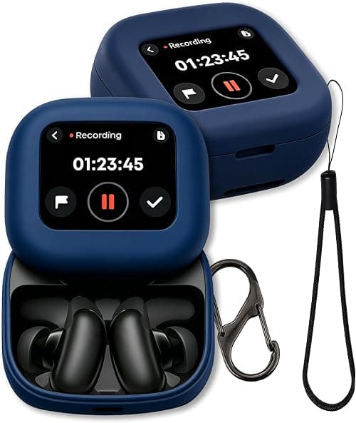 Case for Anker Soundcore Liberty 5 Pro Max Earbuds, FJIASTB Soft Silicone Protective Cover with Carabiner and Lanyard, Shockproof (Dark Blue) on Amazon.ae - Price Tracker