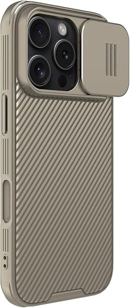 Nillkin CamShield Pro Series Cover Case Designed For Apple iPhone 16 Pro - Golden - Best Deal Finder