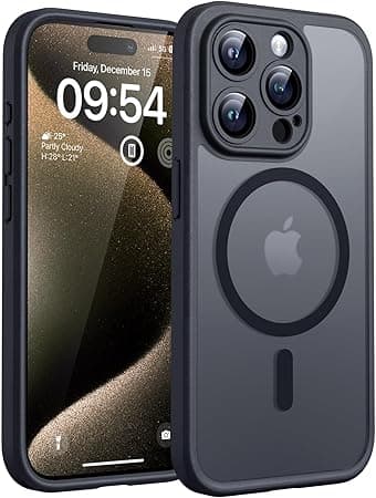 TOCOL for iPhone 15 Pro Max Case Magnetic 6.7-inch, Upgraded Camera Protection, Compatible with MagSafe, Military Grade Shockproof, Anti-Scratch Non-Slip Matte Translucent Phone Cover, Black - Amazon.ae Price Tracker
