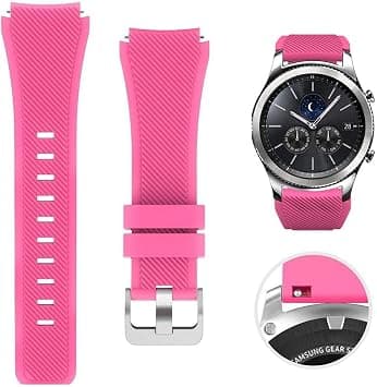 SOLDOUT™ Soft Silicone Watch Band Compatible With Samsung Galaxy Watch 3 46mm Gear S3 Frontier Amazfit Bip/Active Huawei watch gt 2/2E Bracelet Watch Band on Amazon.ae - Price Tracker