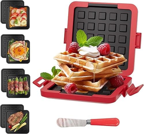 Microwave Grill & Sandwich Maker - Fast Cook Grilled Cheese, Panini, Waffle & Breakfast Press (<5 Min) | Non-Stick, Easy Clean, Dishwasher Safe, Compact Kitchen Appliance for Dorm & Office on Amazon.ae - Price Tracker