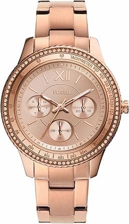 Fossil Stella Sport Analog Rose Gold Dial Women's Watch-ES5106 on Amazon.ae - Price Tracker