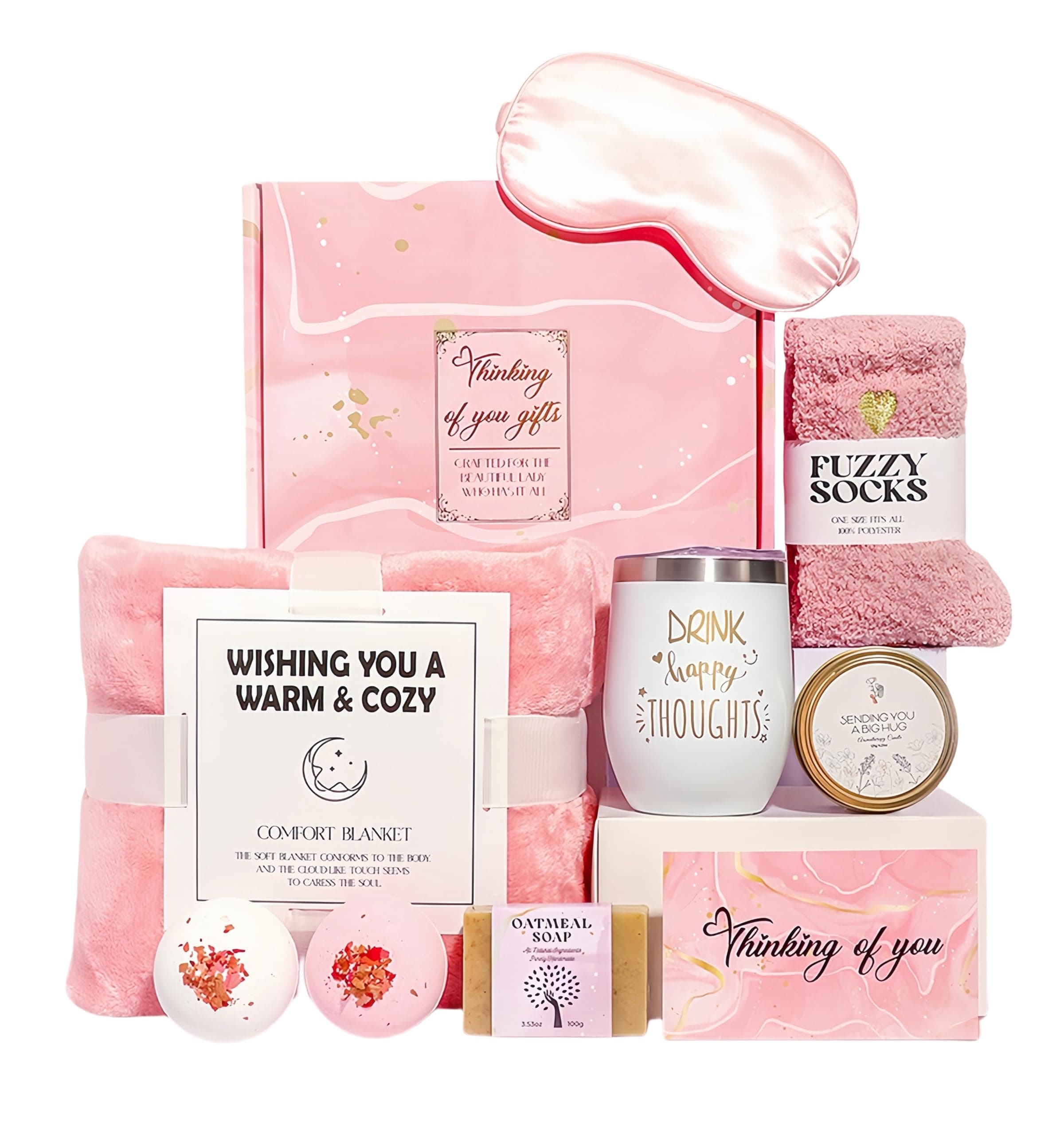 Gift Basket for Women – 10-Piece Spa Gift Set with Candles, Lotion, Soaps – Birthday, Get Well Soon, Relaxation Gift for Her, Mom, Best Friend, Sister, Self Care Package (Pink) on Amazon.ae - Price Tracker