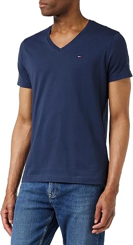 Tommy Jeans Mens TJM Original Jersey V Neck Knit Tops - Best Deal Finder