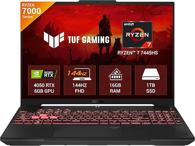 ASUS TUF A16 (2025) AMD Ryzen 7 7445HS Gaming Laptop 16GB RAM-1TB SSD | FHD+ 144Hz | Nvidia RTX 4050-6GB | Windows 11 | Office Home 2024 | Mecha Gray | FA607NUG-WH73 on Amazon.ae - Price Tracker