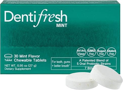 K-Nutra Dentifresh Mint Xylitol Tabs – Oral Probiotics for Bad Breath, Dry Mouth & Fresh Breath, 7 Billion CFU, Sugar-Free, GMO-Free, Gluten-Free, Natural Mint Flavor, 30 Tablets (Improved Formula) on Amazon.ae - Price Tracker