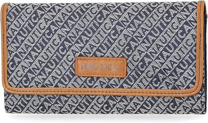 Nautica Women's RFID Blocking Clutch Wallet, Grey, 11 Card Slots, Coin Pocket, ID Window, RFID Protection on Amazon.ae - Price Tracker