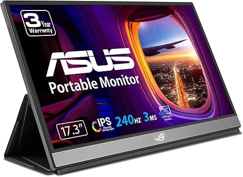ASUS ROG Strix 17.3" 1080P Portable Gaming Monitor (XG17AHPE) - Full HD, IPS, 240Hz, 3ms, Adaptive-Sync, Smart Case, Ultra-slim, USB-C Power Delivery, Micro HDMI, For Laptop, PC, Phone, Console on Amazon.ae - Price Tracker