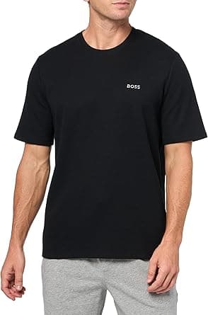 BOSS mens Waffle Contrast Logo Short-sleeve T-shirt Shirt on Amazon.ae - Price Tracker