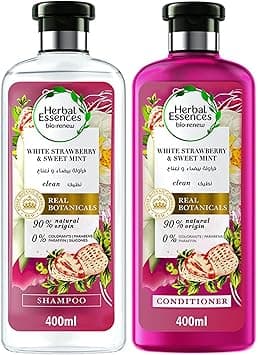 Herbal Essences Bio:Renew, White Strawberry & Mint, Shampoo 400ml + Conditioner 400ml on Amazon.ae - Price Tracker
