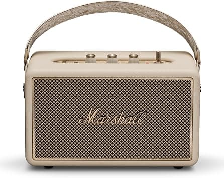 Marshall Kilburn III Bluetooth Speaker - Premium Water Resistance Portable Bluetooth Speaker & Wireless Speakers 50+ Playtime - Cream - Best Deal Finder