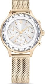 Swarovski Octea Nova Women's Watch with Rose Gold Case, Black Dial, Crystals and Black Leather Strap - Best Deal Finder