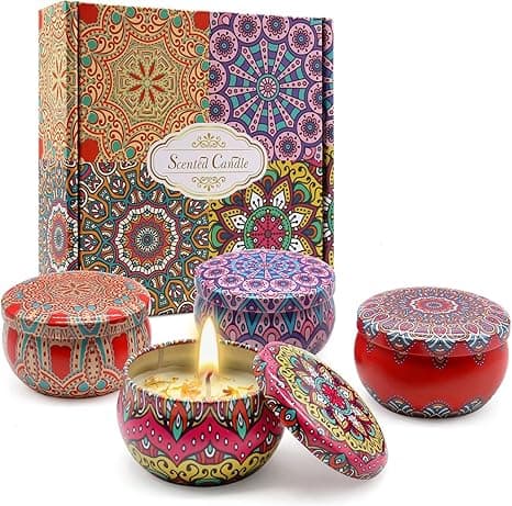 MOMENT 4 PACK Scented Candles Gift Set, Aromatherapy Candle, Candles for Home Scented, Ideal for Birthday, Christmas, Thanksgiving, Mother's Day, Stress Relief Gifts for Women on Amazon.ae - Price Tracker