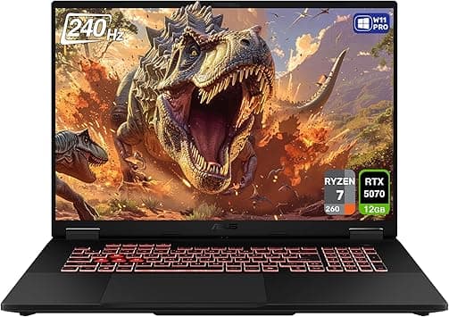 ASUS TUF A18 Gaming Laptop, AMD Ryzen 7-260, 64 GB DDR5 RAM, 4 TB PCle SSD, 18" 2.5K (2560x1600) 240Hz Display, Nvidia G-Force RTX 5070, RGB Backlit Chiclet Keyboard, W11 Pro, Jaeger Gray on Amazon.ae - Price Tracker