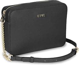 EVVE Women's Saffiano Crossbody Camera Bag Designer Shoulder Purse with Chain and Leather Strap - Best Deal Finder