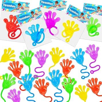 40 Pcs Sticky Hands For Kids Class Valentine Exchange Gift Stretchy Treasure Box Toy Classroom Prize Student Mini Toys Bulk Prize Fillers Slap Hand Party Favor Supplies Goodie Bag Stuffer Boy Girl - Amazon.ae Price Tracker