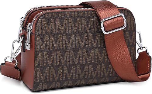 Crossbody Bags for Women Triple Zip Vegan Leather Camera Purses Small Shoulder Handbags with Wide Strap on Amazon.ae - Price Tracker