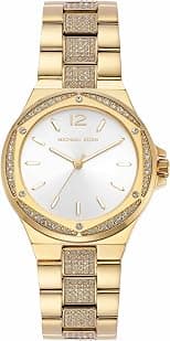 Michael Kors MK7404 - Lennox Three-Hand Gold-Tone Stainless Steel Watch, Gold, One Size, MK7404 - Lennox Three-Hand Gold-Tone Stainless Steel Watch - Best Deal Finder