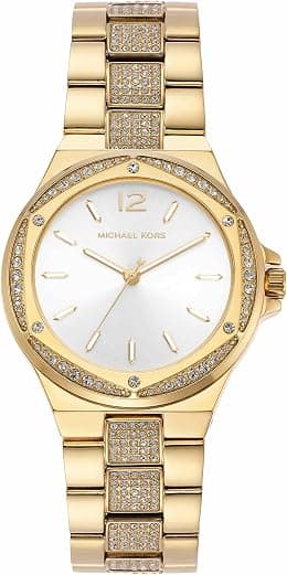 Michael Kors MK7404 - Lennox Three-Hand Gold-Tone Stainless Steel Watch, Gold, One Size, MK7404 - Lennox Three-Hand Gold-Tone Stainless Steel Watch - Best Deal Finder