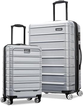 Samsonite Omni 2 Hardside Expandable Luggage with Spinner Wheels, Arctic Silver, 2-Piece Set (Carry-on PRO/Medium) on Amazon.ae - Price Tracker