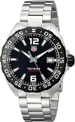 TAG Heuer WAZ1110.BA0875 – Wrist Watch, Stainless Steel Strap Silver, Black, bracelet - Best Deal Finder