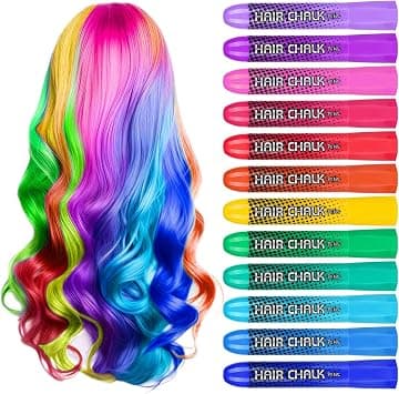 Hair Chalk For Girls, Washable Temporary Color Kids, Great Teen Girl Gifts Idea, Birthday 10 Year Old Age 10-12 - Kids Dye Temporary, Cosplay Diy Party - Best Deal Finder