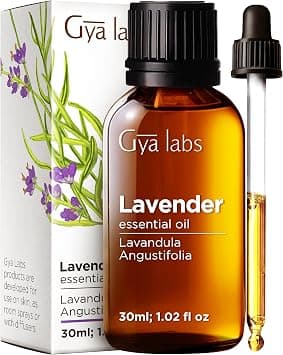 Gya Labs Pure Lavender Oil Essential Oil for Diffuser - 100% Natural Therapeutic Grade Lavender Oil Essential Oils for Skin - Lavender Essential Oil for Hair Growth, Lavender Massage Oil (30ml) - Best Deal Finder