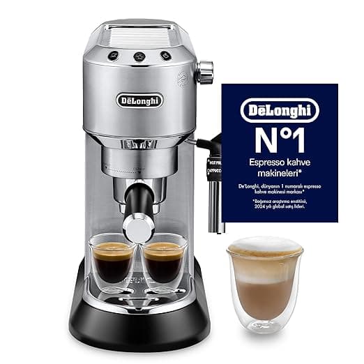 De'Longhi Dedica Pump Espresso Manual Coffee Machine | Cappuccino, Latte Macchiato With Milk Frother | Thermo Block Heating System For Accurate Temperature | Easy To Clean | EC685.M (Metal) on Amazon.ae - Price Tracker