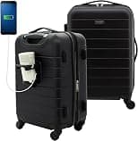 Wrangler Smart Luggage Set with Cup Holder and USB Port - Best Deal Finder