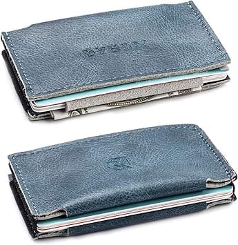 Redesign Minimalist Leather Slim Wallets – Men’s Front Pocket Credit Card Holder, Light Blue, Genuine Soft leather, Minimalist on Amazon.ae - Price Tracker